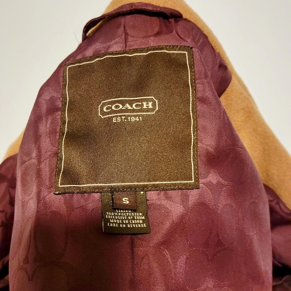 COACH Three Quarter Length Wool Coat - Picture 4 of 4